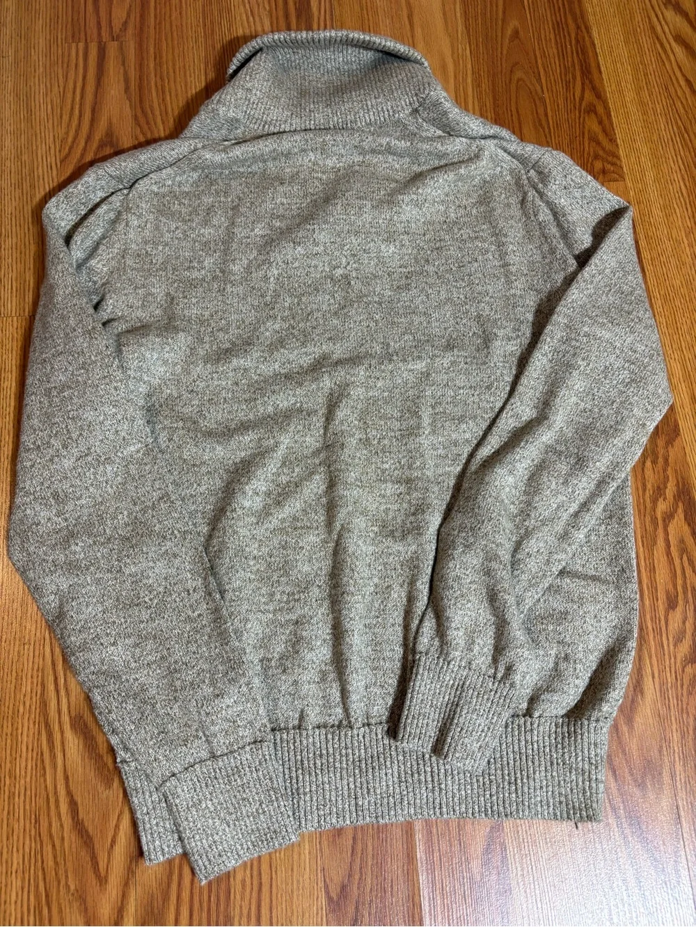GAP Men's V-Neck Shawl Sweater - Taupe Heather